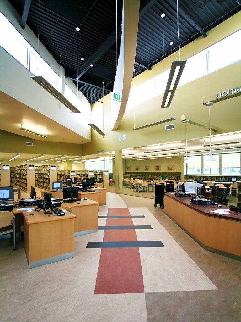 Exposition Library checkout desk